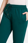 Zivame Soft Terry Fabric Knit Cotton Loungewear Pants - Rain Forest — thumbnail 5